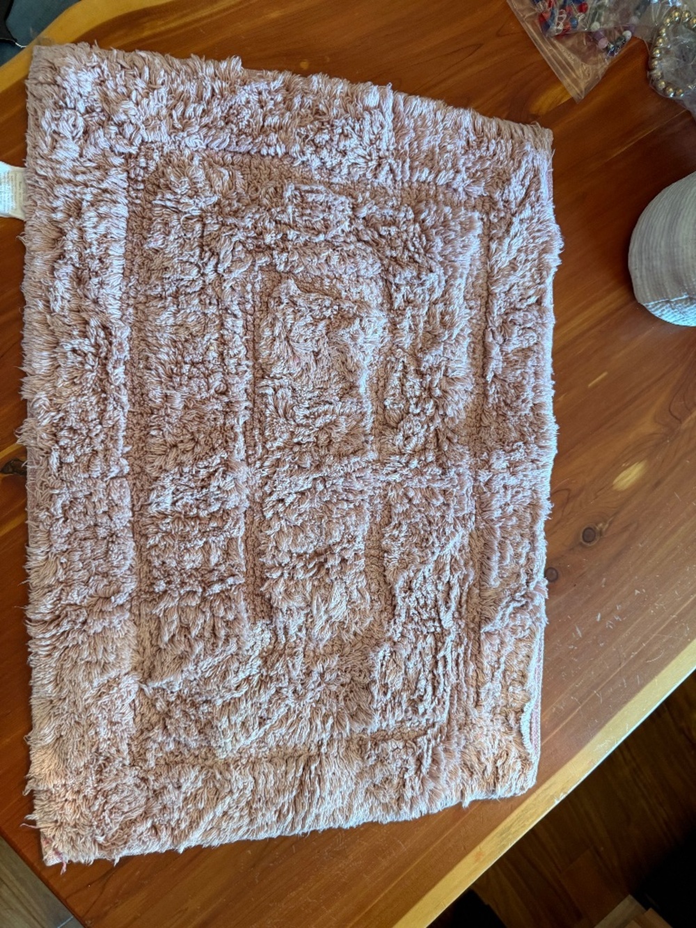 Pale Pink 100% cotton bath rug set of 2 EUC
